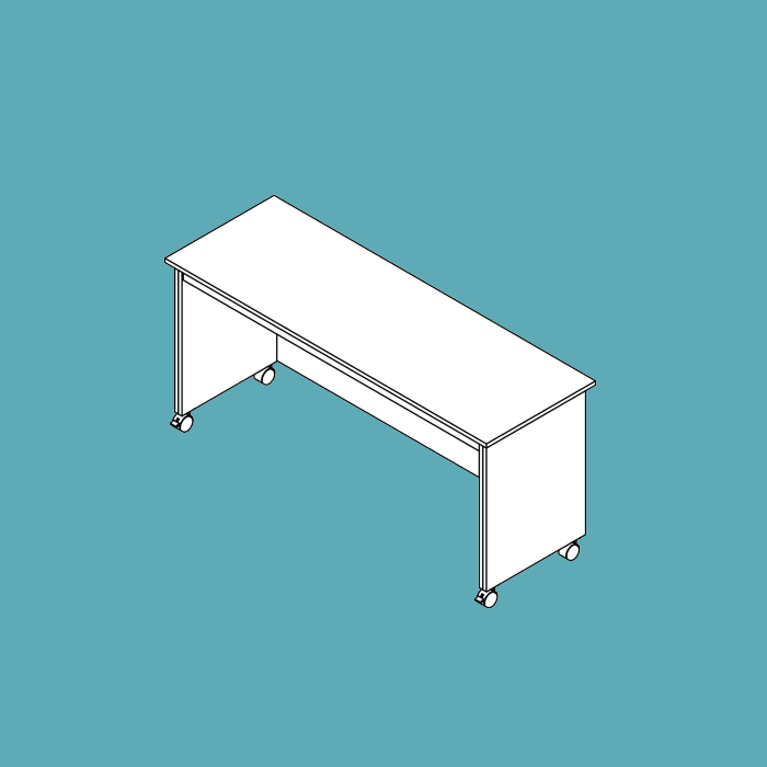 Melamine Rolling Desk - RDM100 - Meridian Closets