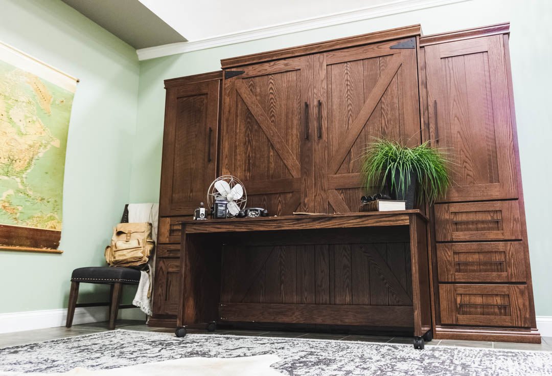 Wood Rolling Desk - RD100 - Meridian Closets