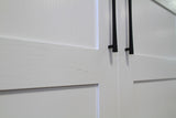 VERTICAL OAK QUEEN PLANK FACE MURPHY BED DISCOUNTED PAINTED WHITE 