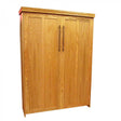 Contemporary Face Murphy Bed Vertical Queen Oak Golden Oak Stain Discounted (VQ107 - O - GO) - Meridian Closets