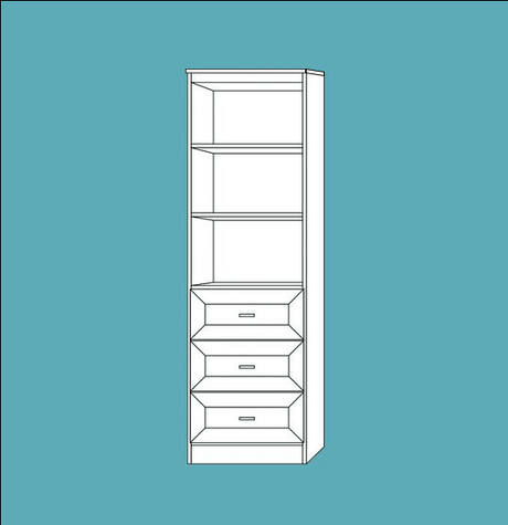 Horizontal Melamine HC304 - Meridian Closets