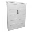 Lake View Face Murphy Bed Vertical Queen Oak Painted White Discounted (VQ122 - O - PW) - Meridian Closets