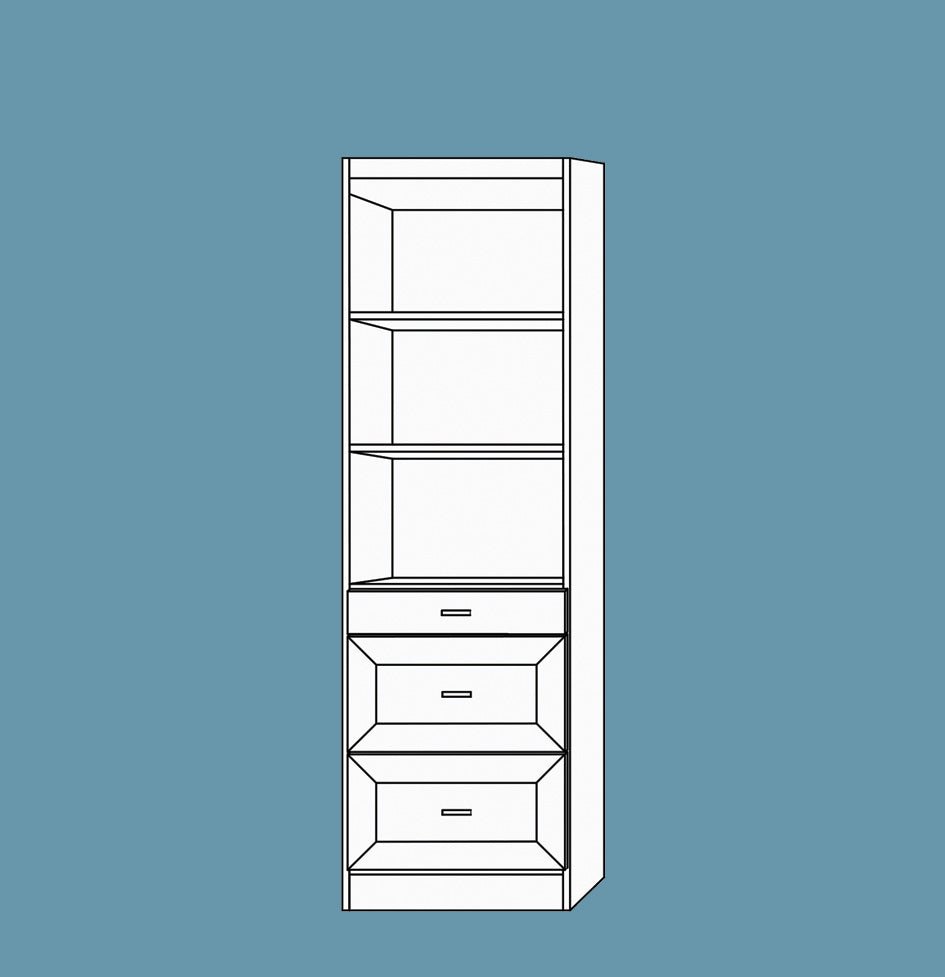 Vertical Melamine VC211 - Meridian Closets
