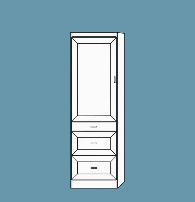 Vertical Melamine VC212 - Meridian Closets