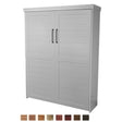 Vertical Wood Plank Face Murphy Bed - V121