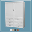 Vertical Melamine Dresser Cabinet Face - MELV108 - Meridian Closets